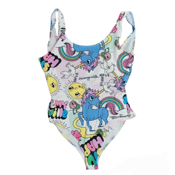 Forever 21 Tops - F21 Jeremyville collab unicorn bodysuit